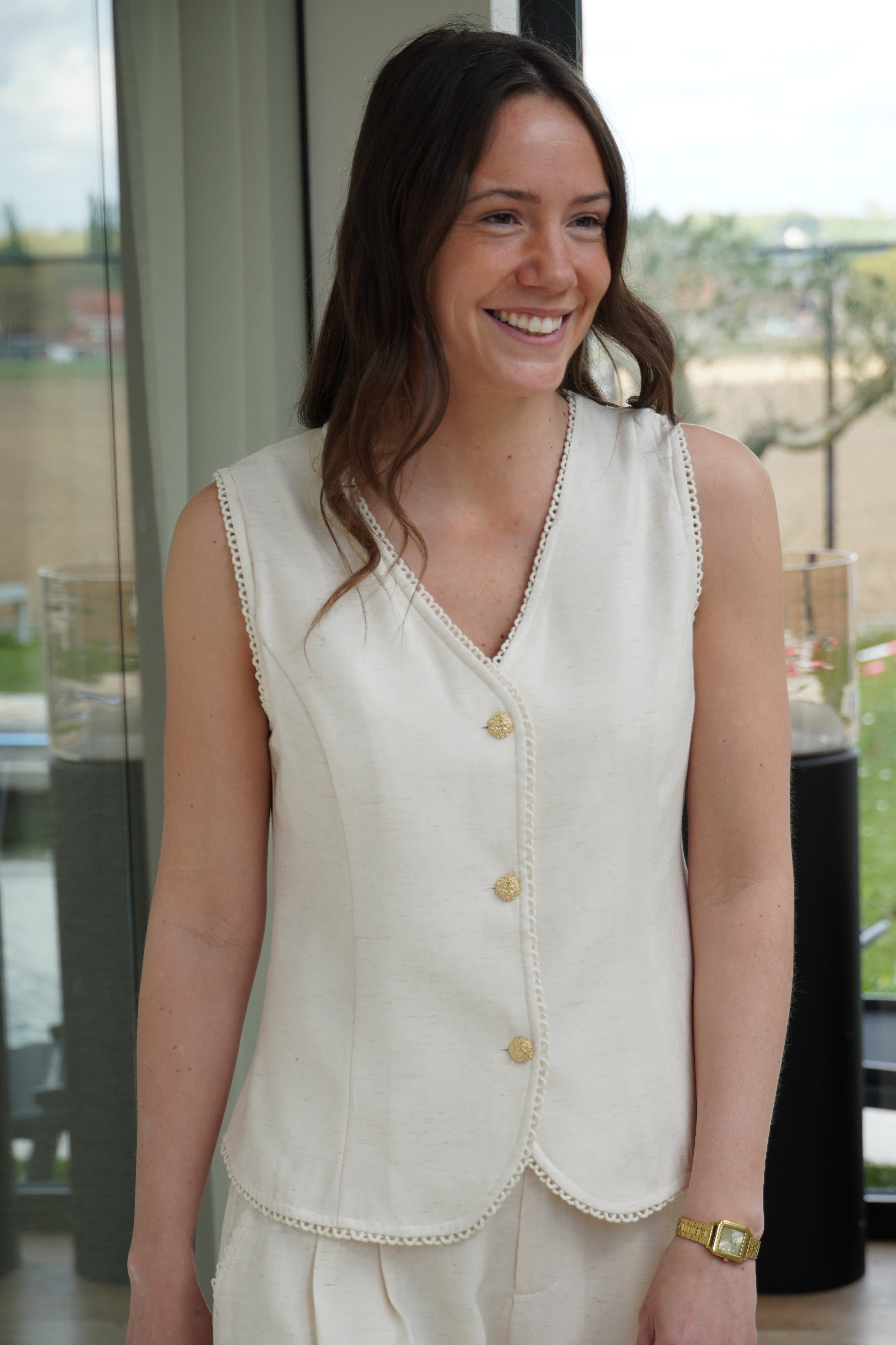 Ensemble beige en Lin | ref 0017