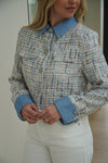 veste en tweed bleue | ref 0011