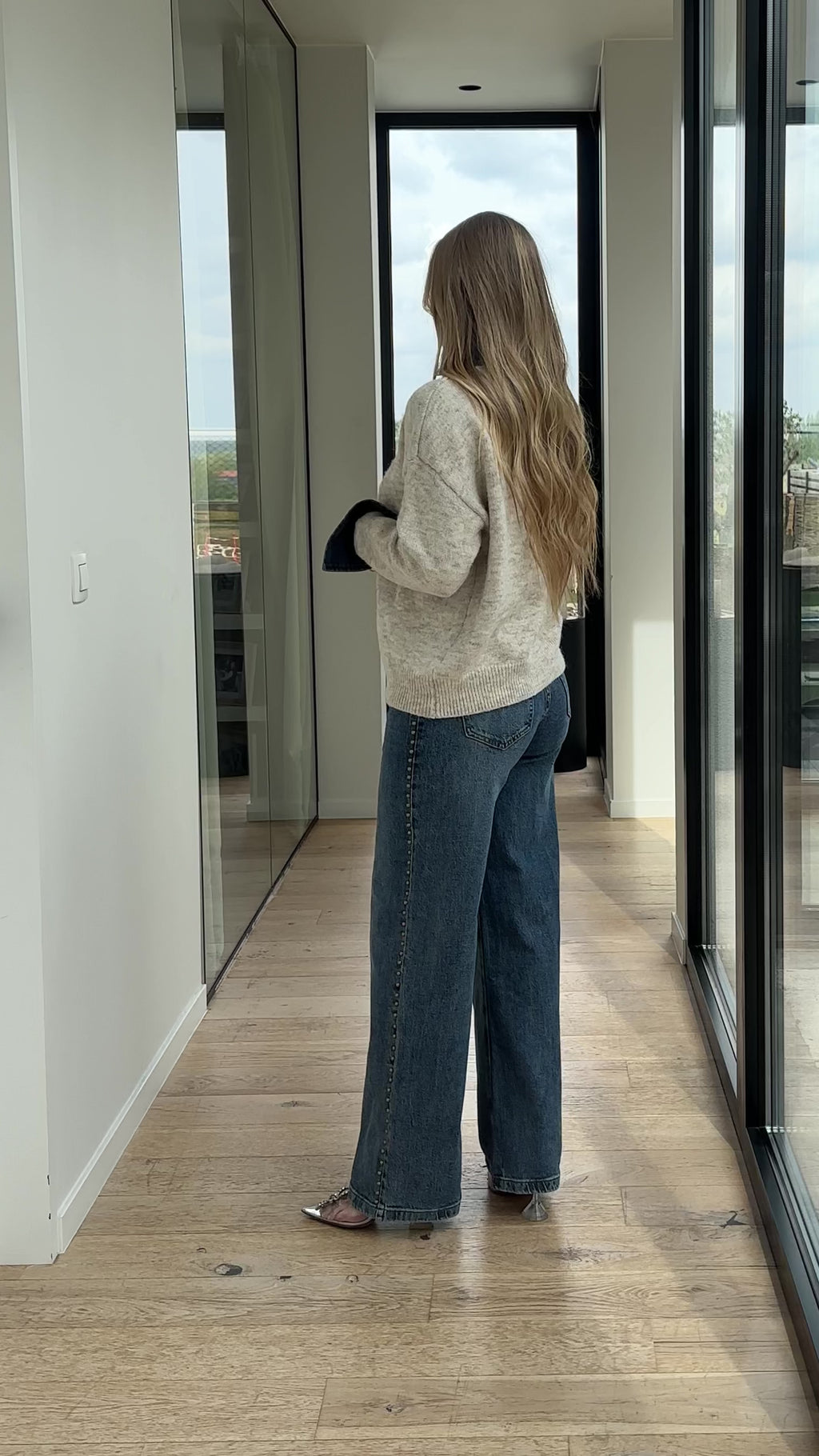 Jeans brut avec clous | ref 0009